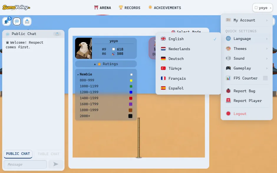 Zes talen, ter plekke om te zetten.